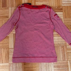 NWT Ralph Lauren Red Stripe Top size S